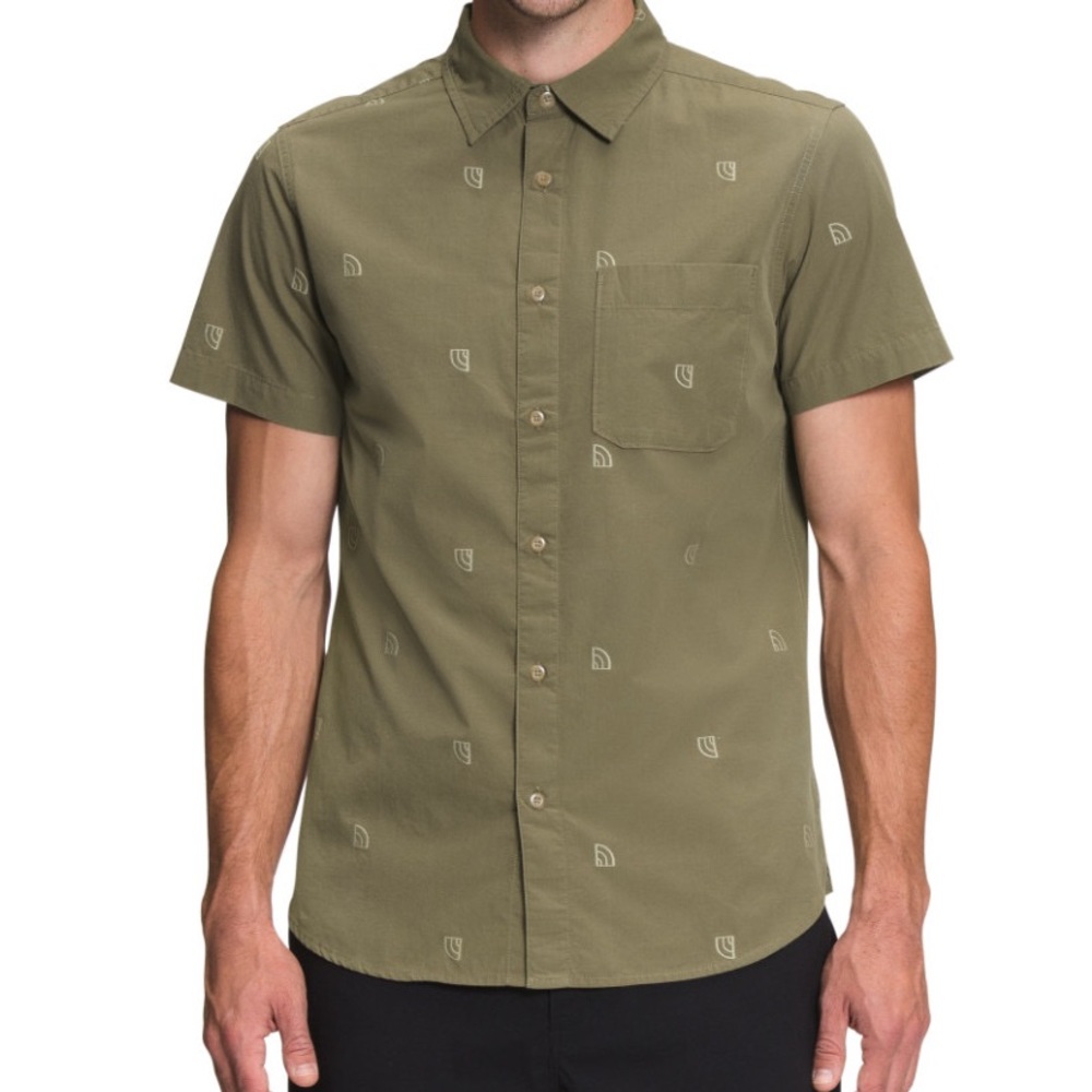 NWT THE NORTH FACE - SHORT SLEEVE BAYTRAIL JACQUARD BURNT OLIVE